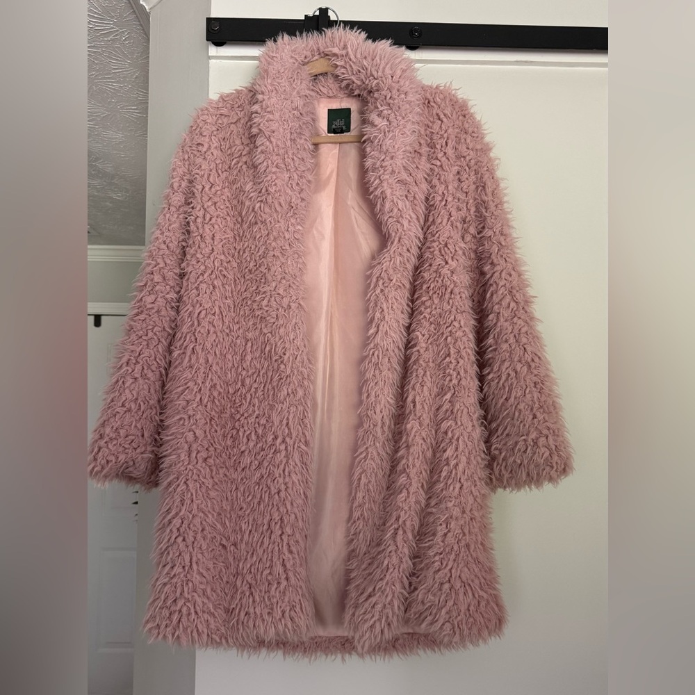 wild fable Dusty Pink Teddy Coat - Plush Faux Fur